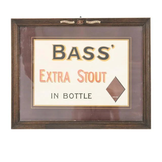 1950s British Sign with Wooden Frame