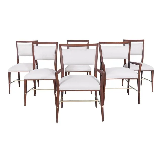 1950s Paul McCobb “Irwin Collection” Dining Chairs With Brass Accents – Set of 6
