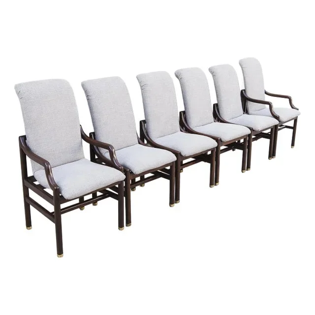 1970s Fully Restored “Scene One” High Back Dining Chairs by Henredon – Set of 6