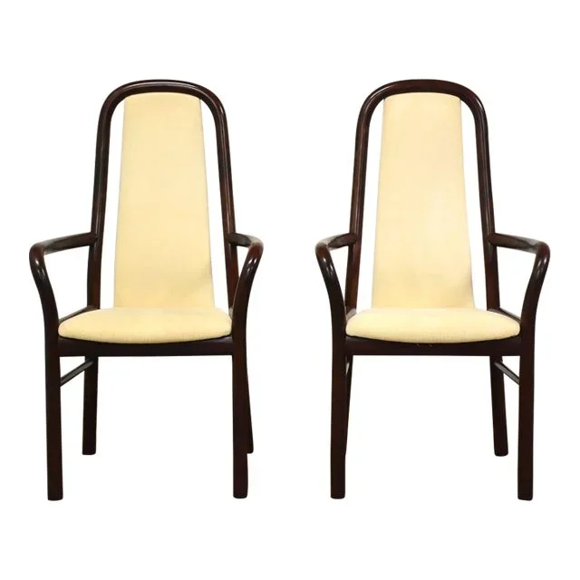 1970s Rosewood Color Dining Arm Chairs by Boltinge – a Pair