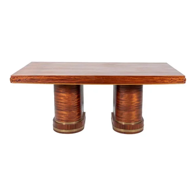 20th Century Art Deco Flamed Mohagany Desk