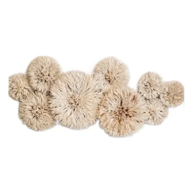 African Juju Hat Feathers Wall Decor- Set of 9