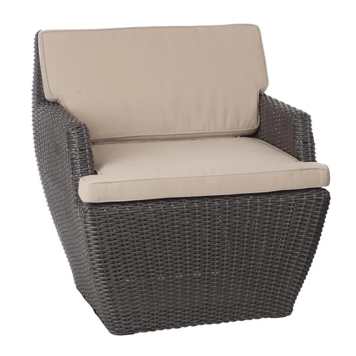 All Weather Wicker Bistro Set for Patio with Cushions and Side Table
