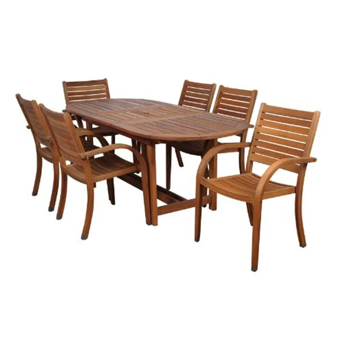 Amazonia Arizona 7 Piece Oval Outdoor Extendable Dining Set