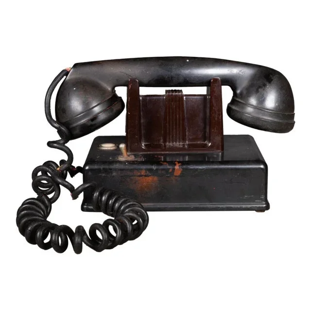 Antique Art Deco Bakelite Hotel Dictophone Desk Phone c.1930