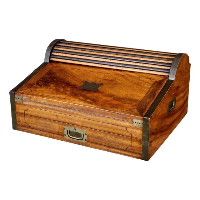 Antique Campaign Camphor Metamorphic Lap Desk, 1860