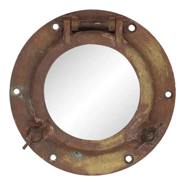 Antique Nautical Brass Round Boat Porthole Window
