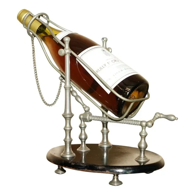 Antique Victorian French Pewter Mechanical Wine Pourer Add a Touch of Class!, 1880