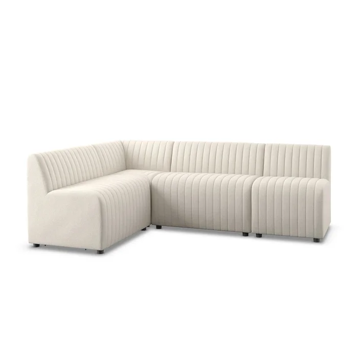 Augustine Capri Oatmeal L-Shape Dining Banquette