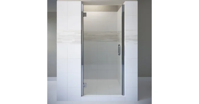 Basco Coppia 72″ High x 34-9/16″ Wide Hinged Frameless Shower Door with AutoGlideXP Clear Glass