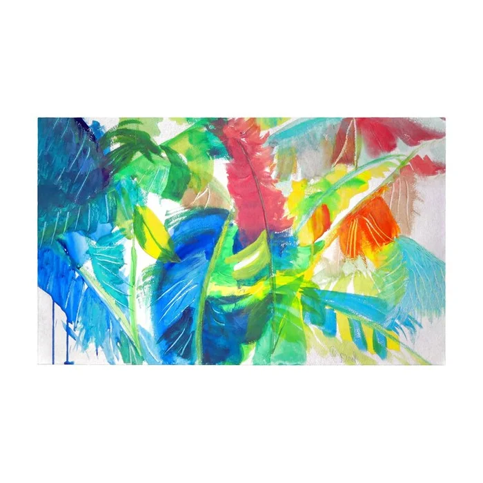 Betsy Drake Interiors Abstract Palms Door Mat 30×50