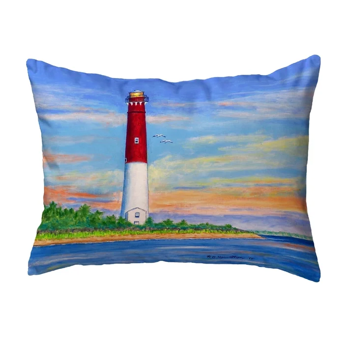 Betsy Drake Interiors Barnegot Lighthouse Noncorded Pillow 11×14