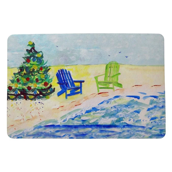Betsy Drake Interiors Beach Chair Christmas Door Mat 18×26