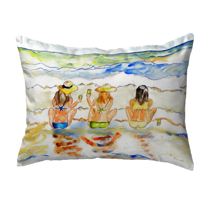 Betsy Drake Interiors Bottoms Up Small No-Cord Pillow 11×14