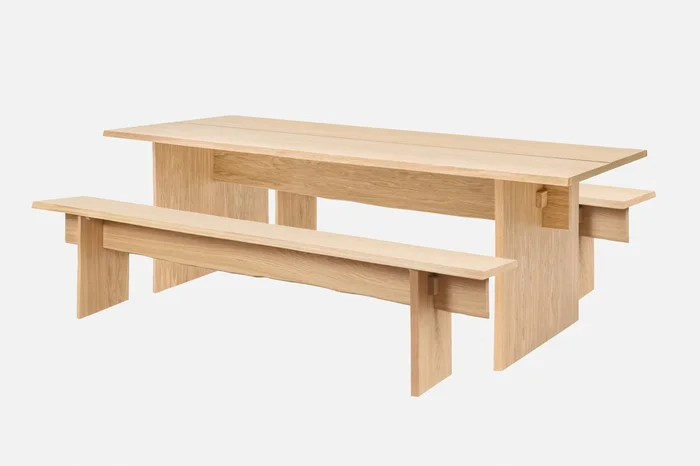 Bookmatch Table + Benches