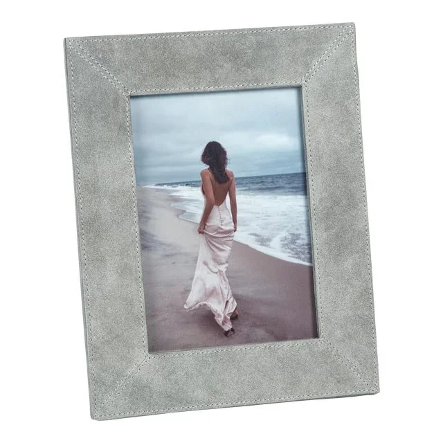 Carpi Suede Lux Photo Frame, 5″ x 7″, Shoreline Gray