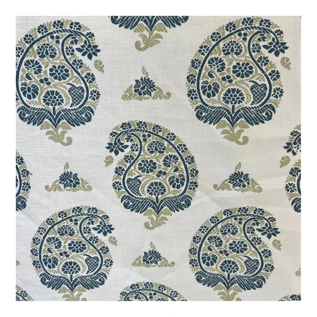 Casa Branca Palm Beach Style Udaipur Paisley Linen Fabric- 6 Yards