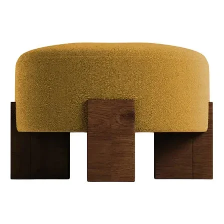 Cassete Pouf in Mustard by Alter Ego for Collector