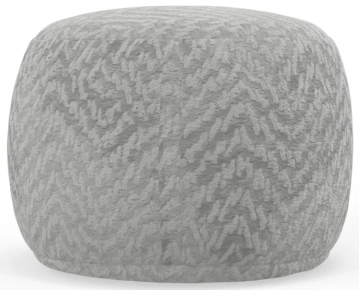 Casual Faux Fur Bean Bag Ottoman with Zipped Cover