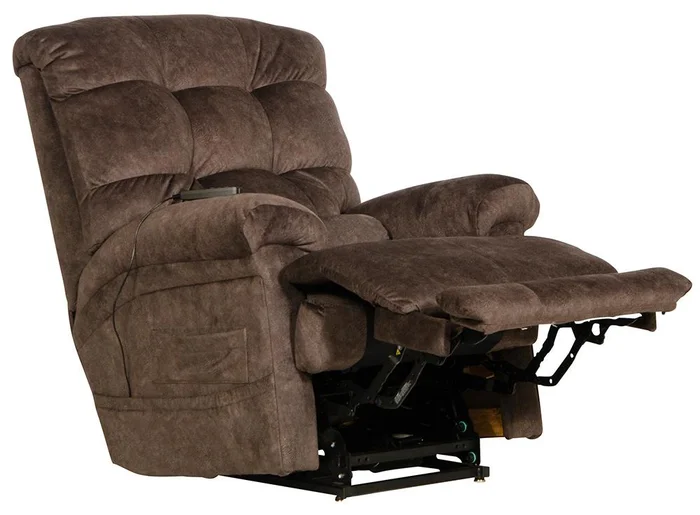 Catnapper – Longevity Power Lift Lay Flat Recliner w/Dual Motor/ Extended Ottoman/Trendelenburg Recline/ Heat/Massage in Chocolate – 4892179229279229