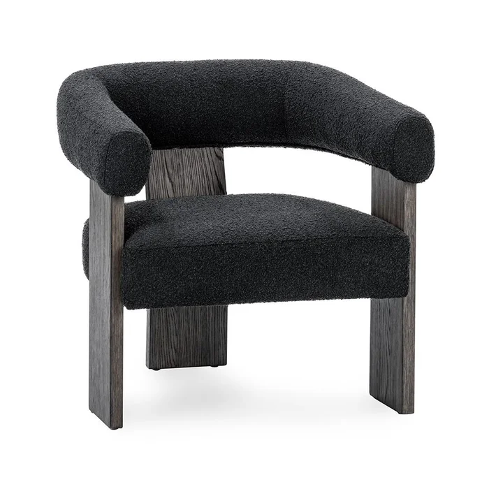 Classic Home – Julina Upholstered Fabric Accent Chair – Charcoal – 53006265