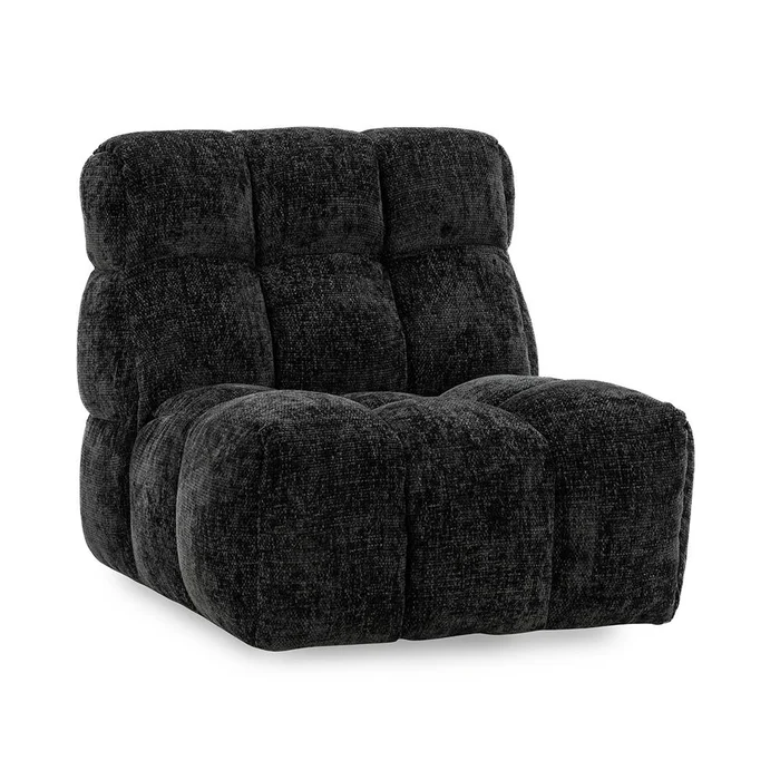 Classic Home – Roba Upholstered Fabric Swivel Lounge Chair – Black – 53051761