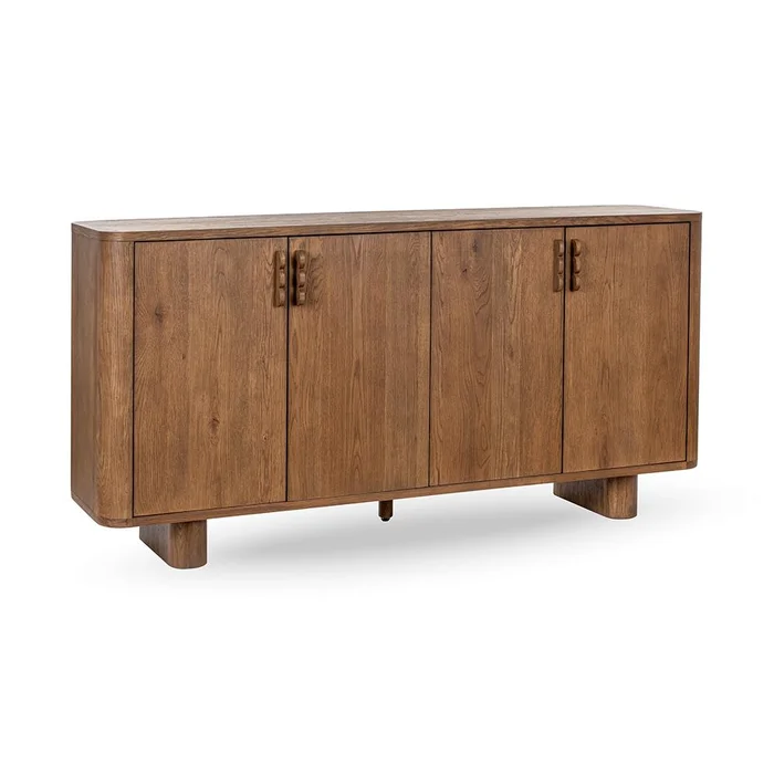 Classic Home – Tacoma 4-Door Wood Sideboard Buffet – Oak Tan – 52004193