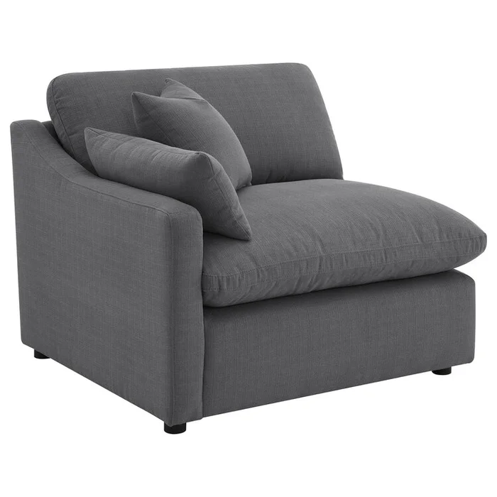 Coaster Hobson Upholstered LAF Chair Charcoal