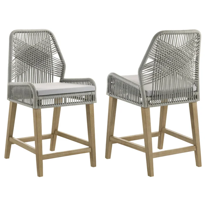 Coaster Nakia Woven Rope Back Counter Height Stools (Set of 2)