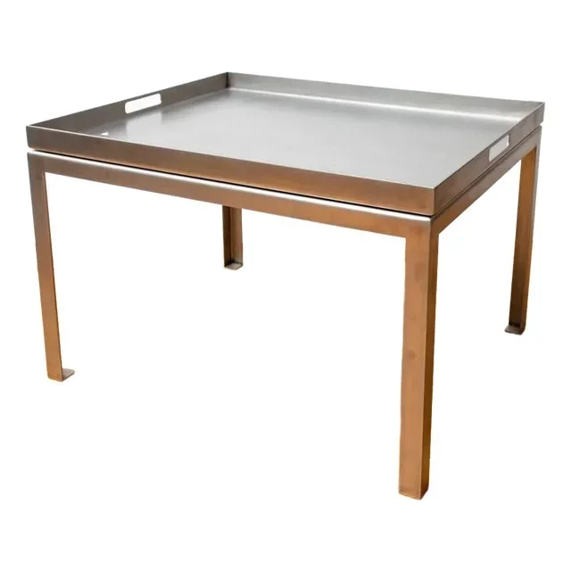 Contemporary Steel Tray Top Table