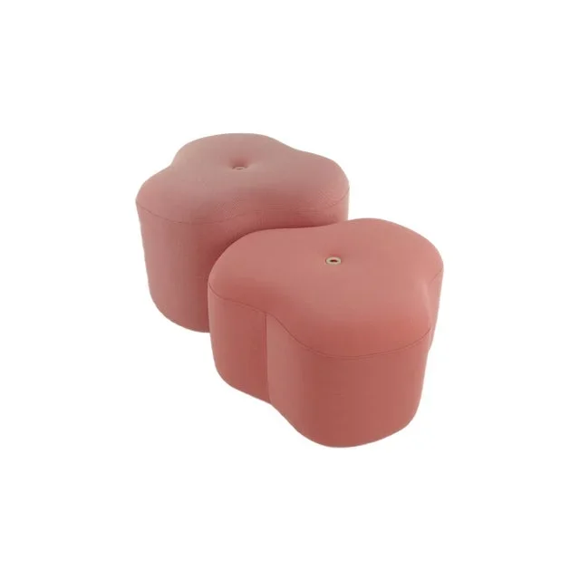 Coral Poppy Bloom Stool by Nicolette de Waart