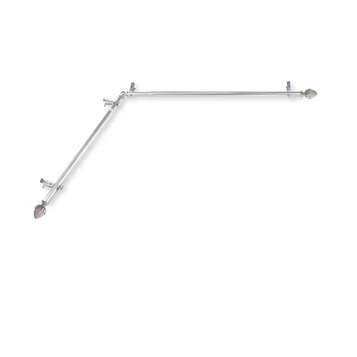 Domovina Morsel 13/16″ Corner Window Single Curtain Rod