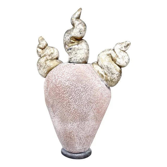 Effluve Raku Bottle by François Belliard
