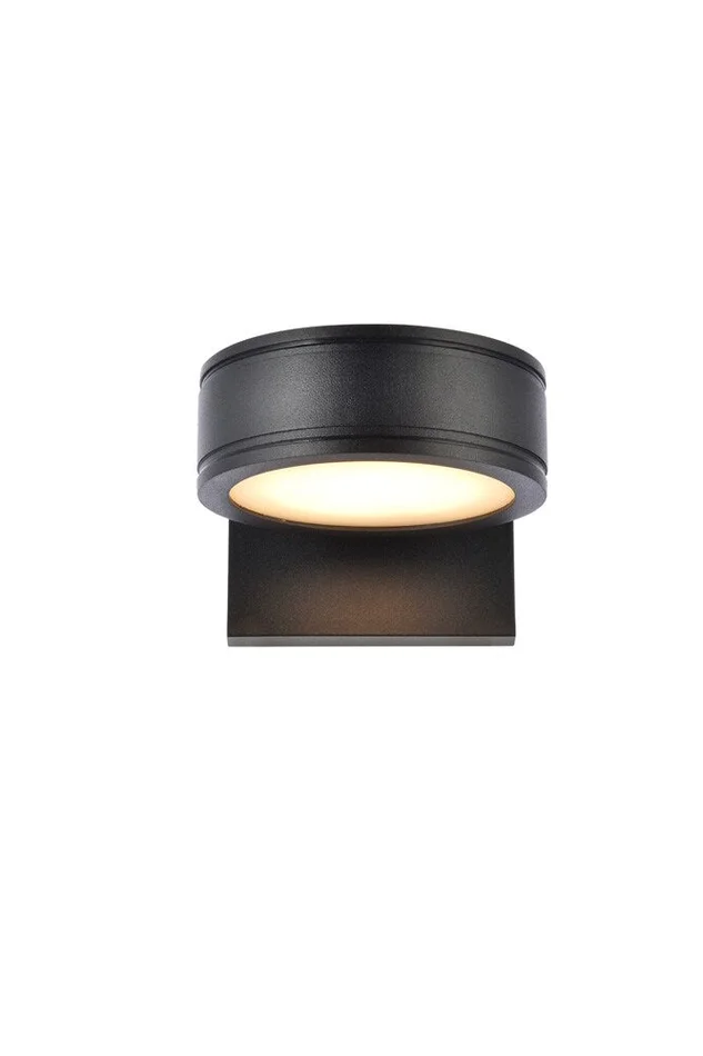 Elegant Furniture & Lighting – Raine Integrated LED wall sconce in black – LDOD4018BK