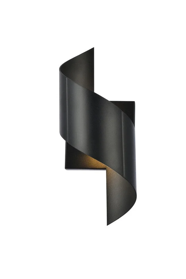 Elegant Furniture & Lighting – Raine Integrated LED wall sconce in black – LDOD4034BK