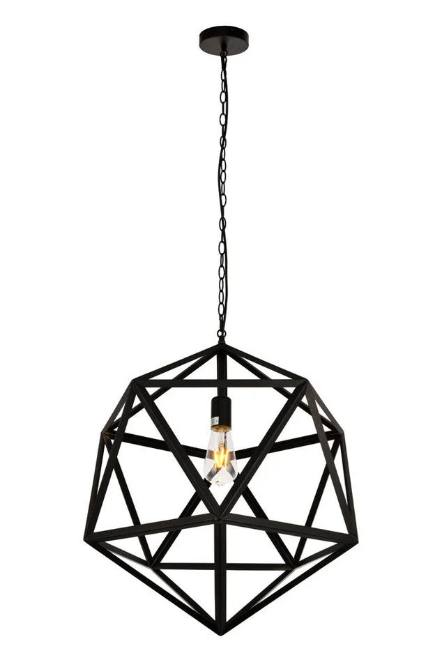Elegant Furniture & Lighting – Redmond Pendant D19.7 H22.6 Lt:1 Black Finish – LDPD2111