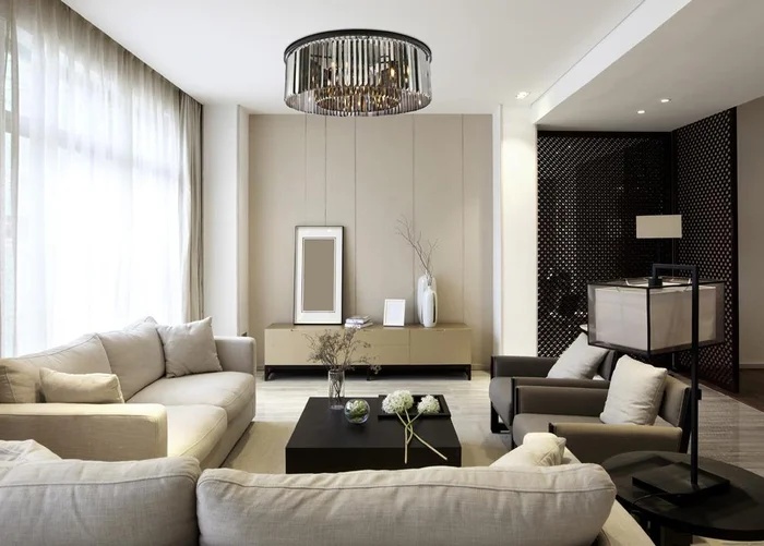 Elegant Furniture & Lighting – Sydney 10 light Matte Black Flush Mount Silver Shade (Grey) Royal Cut Crystal – 1238F43MB-SS/RC