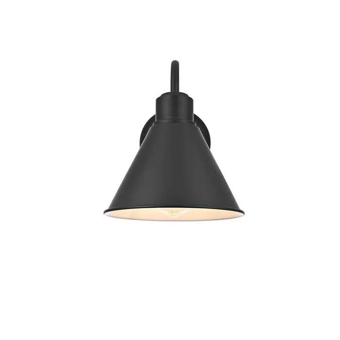 Elegant Lighting Colton 8 inch Outdoor Wall sconce in Black