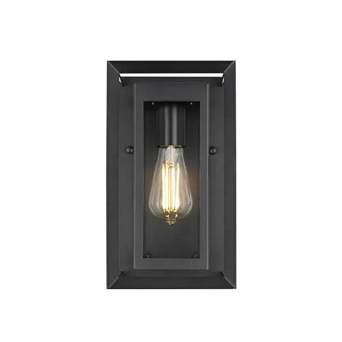 Elegant Lighting Etting 7 Inch Outdoor Wall Sconce in Black