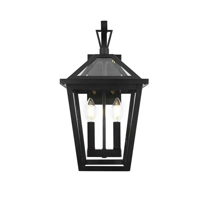 Elegant Lighting Frankford 10 Inch Outdoor Wall Sconce in Black