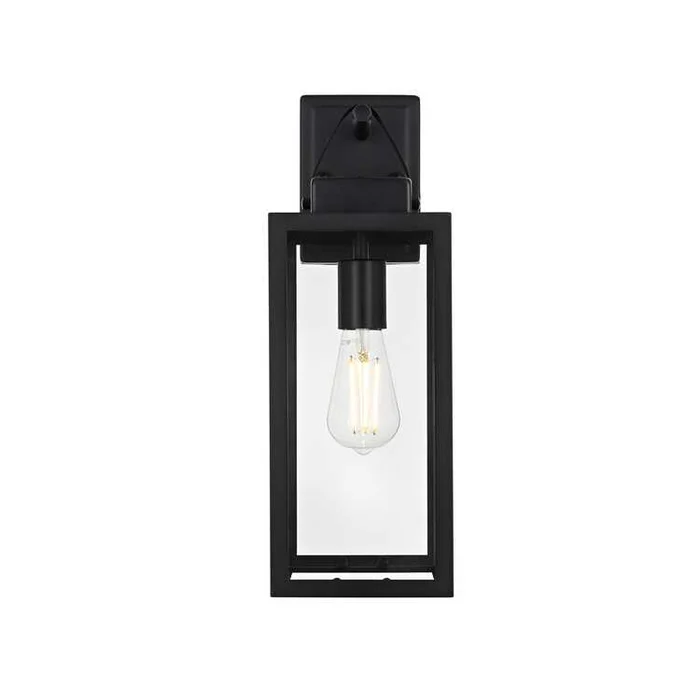 Elegant Lighting Hilton 6 Inch Outdoor Wall Sconce in Black
