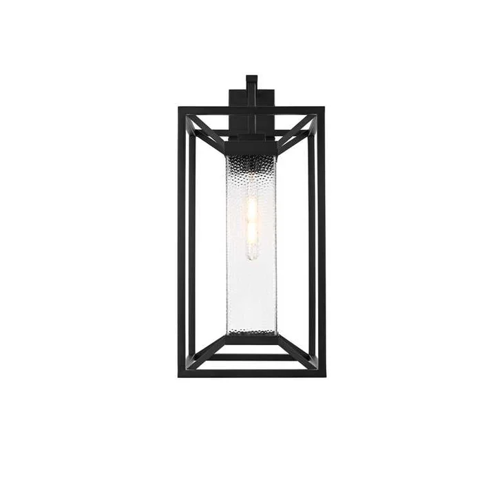Elegant Lighting Willington 12 inch Outdoor Wall sconce in Black