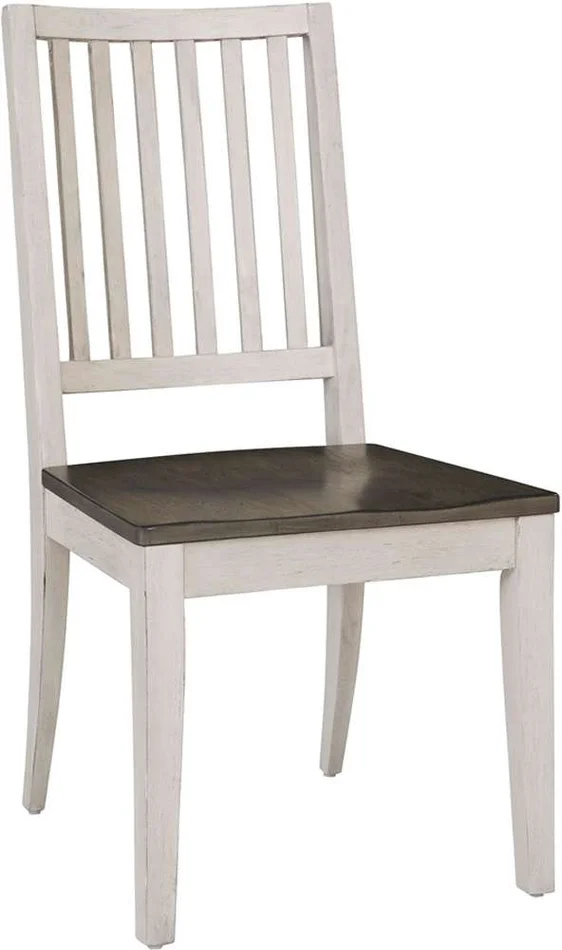 Emery Park – Caraway Dining Side Chair w/ Wood Seat in Aged Ivory Finish (Set of 2) – I248-6640S