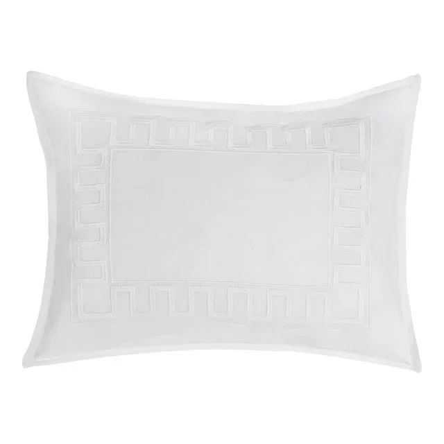 Erin Gates x Kassatex Greek Key Standard Sham, Set of 2 in White