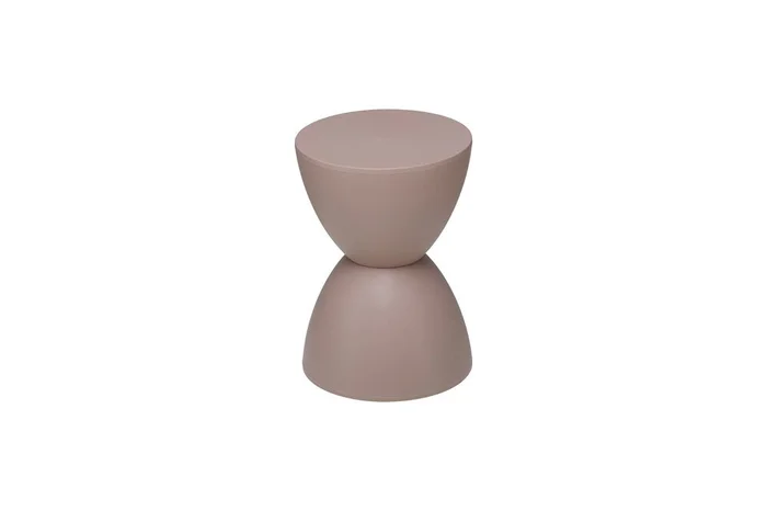 Euro Style – Sallie 16.5inH Plastic Indoor/Outdoor Stool, Taupe – 90101TPE