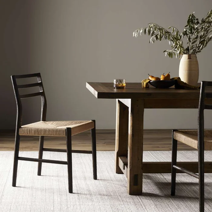 Four Hands – Bolton – Glenmore Woven Dining Chair-Light Carbon – 232390-003