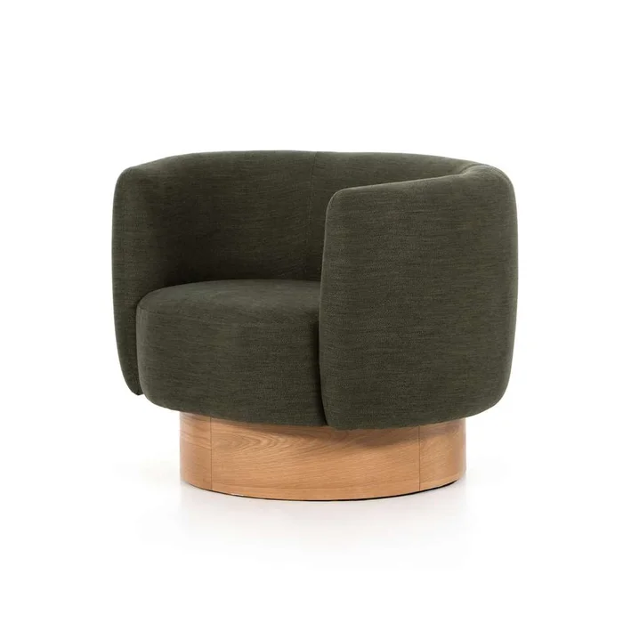Four Hands – Calista Swivel Chair – Atlantis Moss – 225817-001