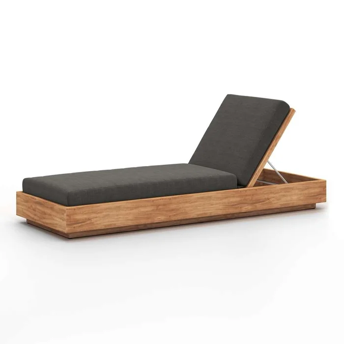 Four Hands – Kinta Outdoor Chaise – Charcoal – 109167-001