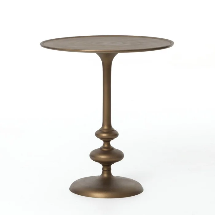 Four Hands – Marlow Matchstick Pedestal Table – Matte Brass – IMAR-07-MBR