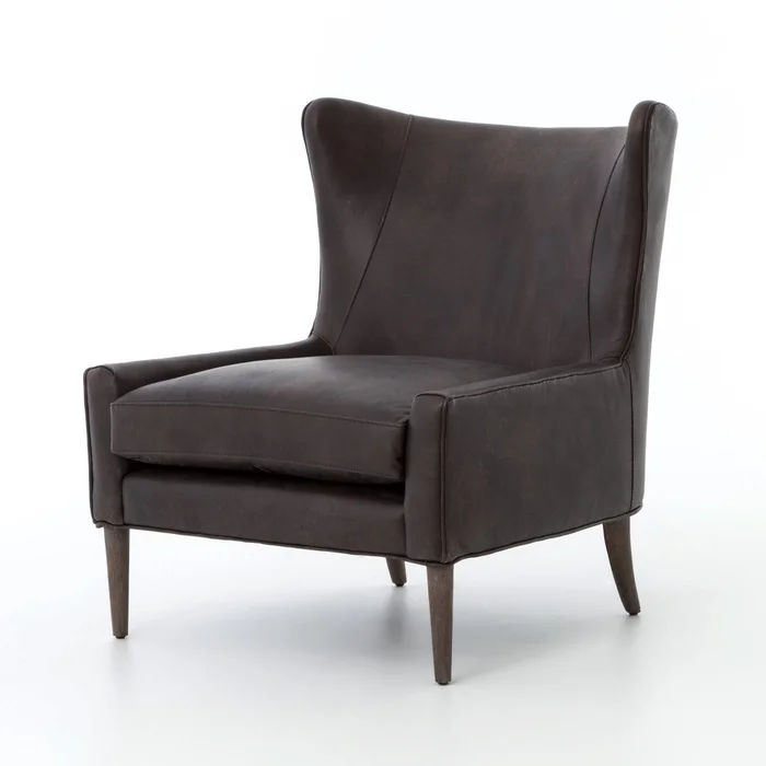 Four Hands – Marlow Wing Chair – Vintage Black – CKEN-B7A2-385